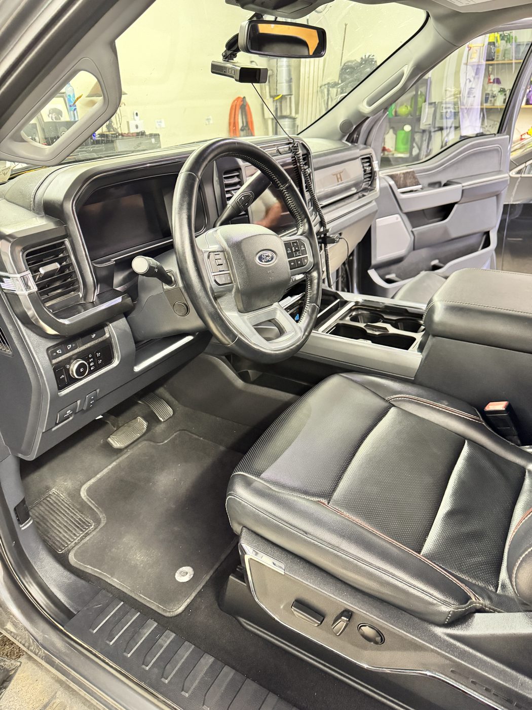 Ford F-350 driver area after interior detail