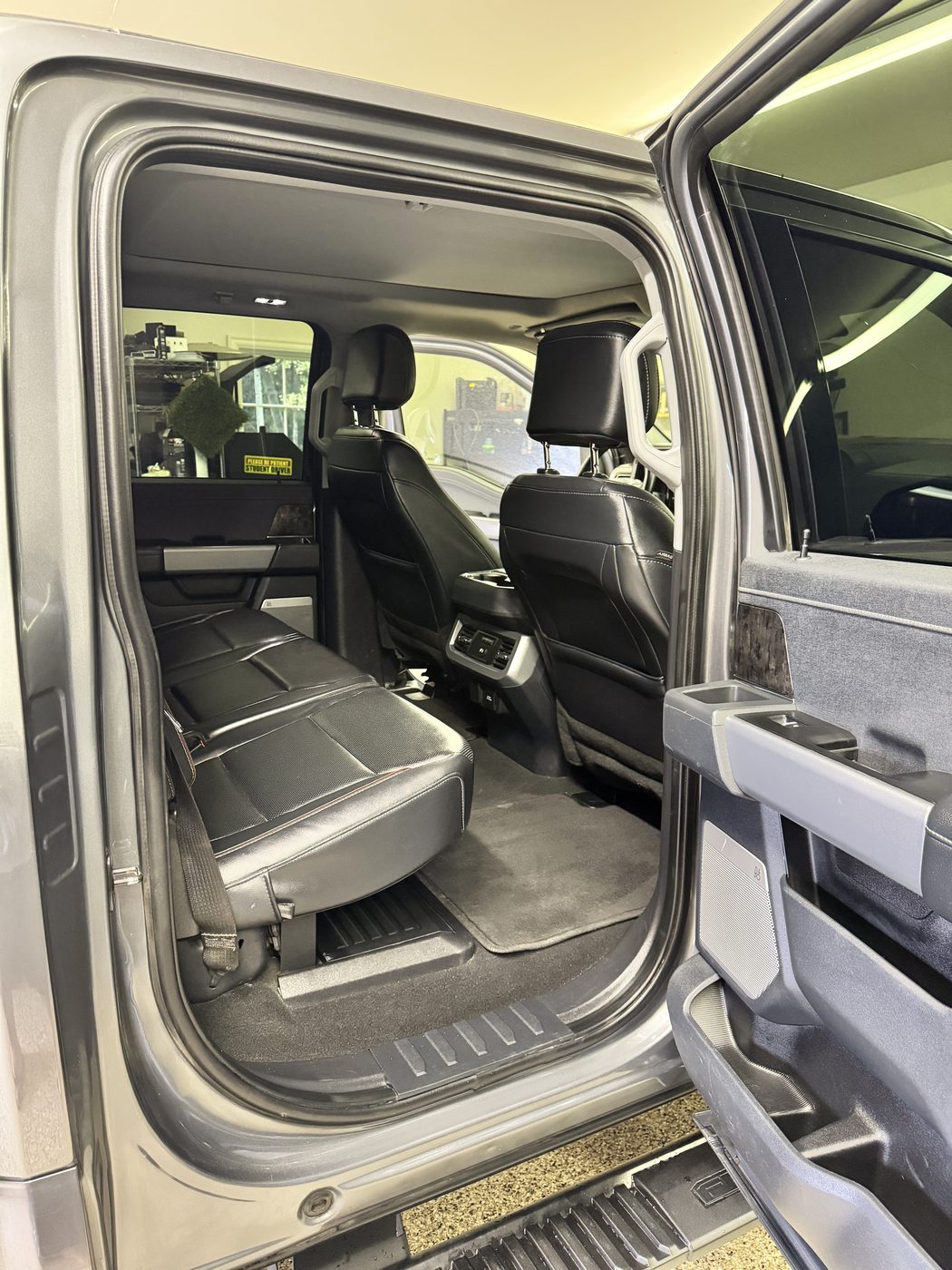 Ford F-350 rear seats after interior detail